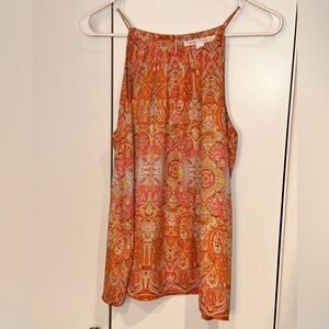 Violet & Clair Orange Paisley Women's Top. Size S